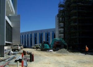 The courtyard to stage two of the new Canberra Airport Terminal