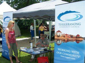 The TCC Booth at the annual Tuggeranong Festival
