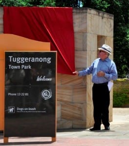 unveiling of the "Footsteps to Follow" plaques