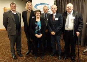 The 2014-15 TCC Executive Team. L to R: Ross McConnell, Tom Cheesman, Glenys Patulny, Max Flint, Eric Traise and Wayne King.
